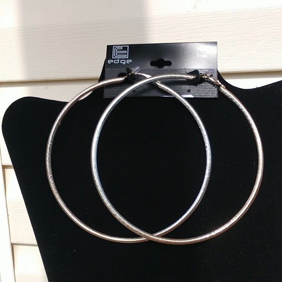 edge Jewelry - 🎯5 for$22.🎯NEW 4 " ROUND Edge Fashion  Earrings Silver